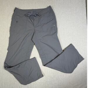 The North Face Women 10 Gray Convertible Zip Off Hiking Pants Trail Outdoor